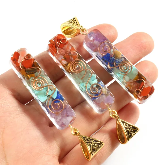 Orgone Seven Chakras Energy Pendant Necklace wickedafstore Necklaces