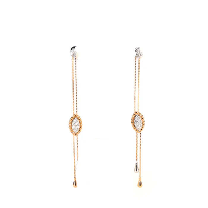 Ouzounian Jewelry Earrings Ouzounian Earring 18 Carat Pink White Gold With Round Diamond Ouzounian Jewelry Earrings Ouzounian Earring 18 Carat Pink White Gold With Round Diamond