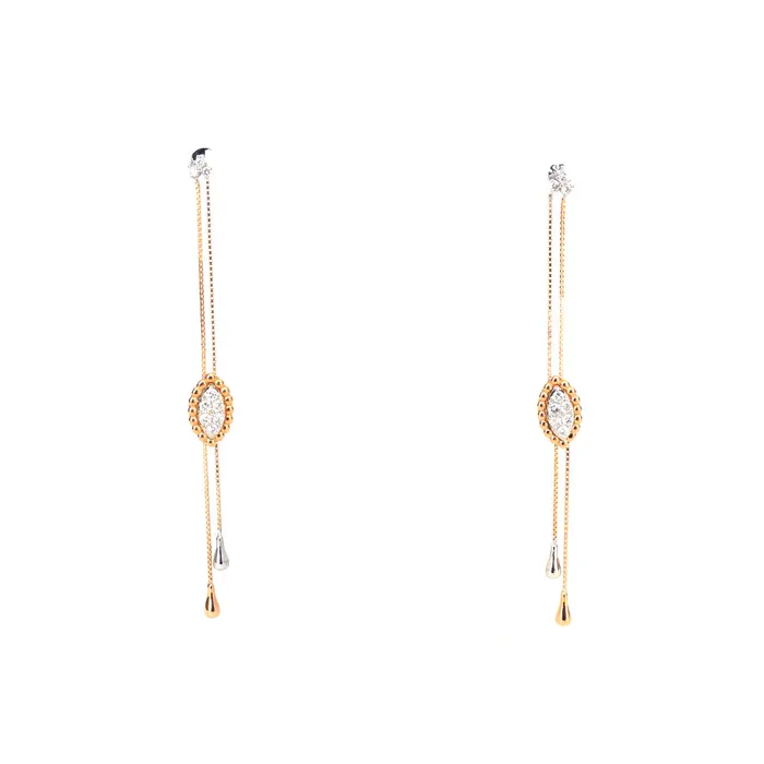 Ouzounian Jewelry Earrings Ouzounian Earring 18 Carat Pink White Gold With Round Diamond Ouzounian Jewelry Earrings Ouzounian Earring 18 Carat Pink White Gold With Round Diamond