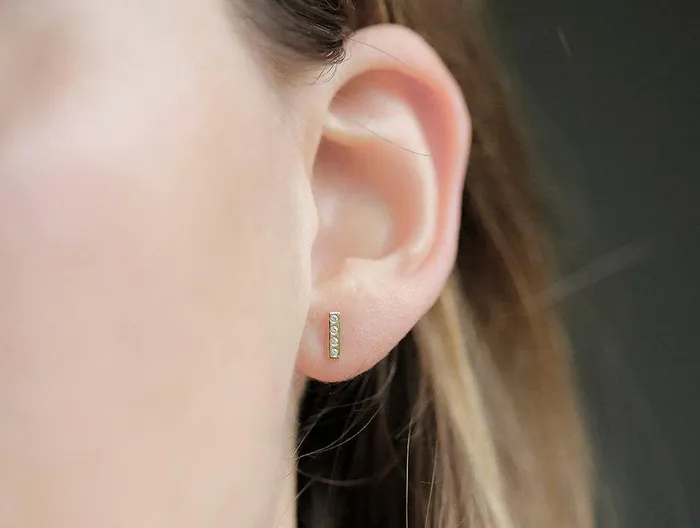 Pave Studs Ruby Earring Capucinne Earrings