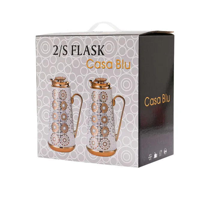 PreStyled Sets Casa Blu Casa Blu Geometric Arabic Coffee Flask Set 2pc Gold Accents