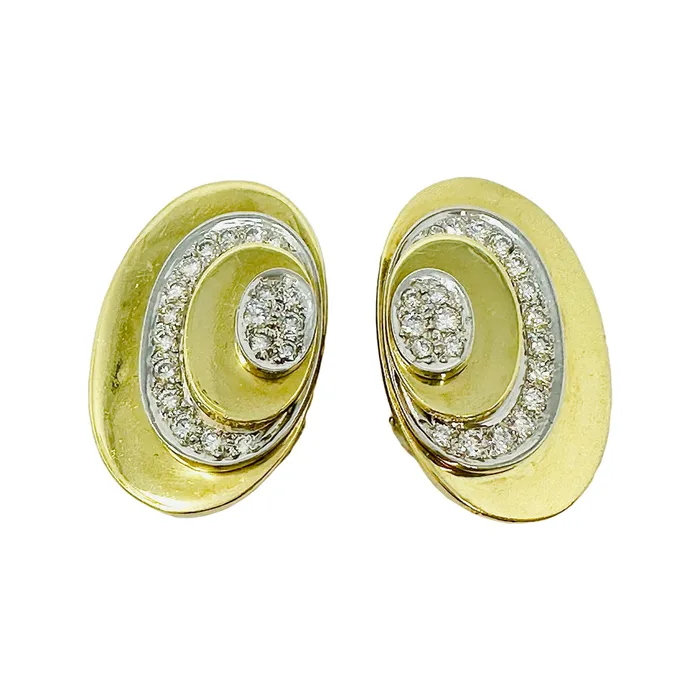 PreStyled Sets Cellino Cellino 18K Gold Earclips with Diamonds