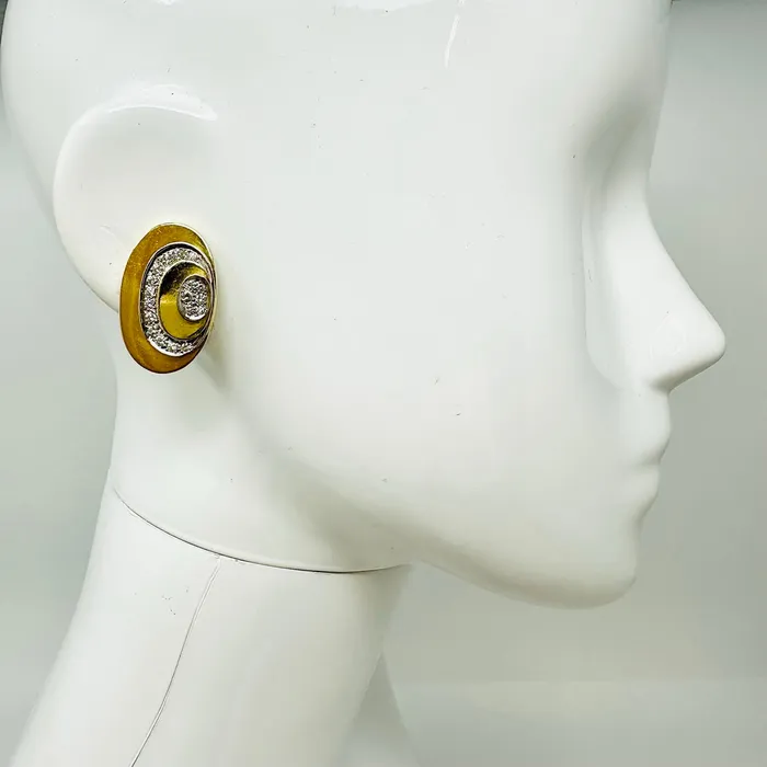 PreStyled Sets Cellino Cellino 18K Gold Earclips with Diamonds