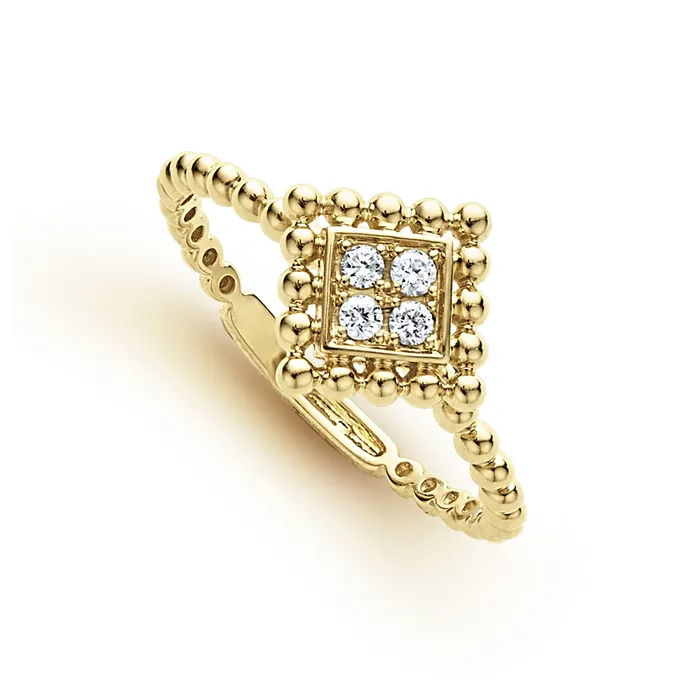 PreStyled Sets LAGOS Covet Small 18K Gold Diamond Ring