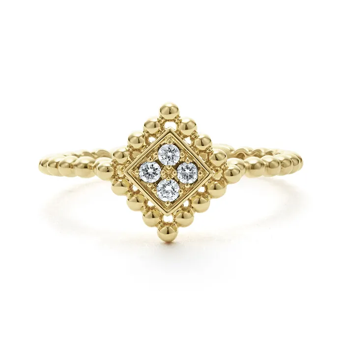 PreStyled Sets LAGOS Covet Small 18K Gold Diamond Ring PreStyled Sets LAGOS Covet Small 18K Gold Diamond Ring