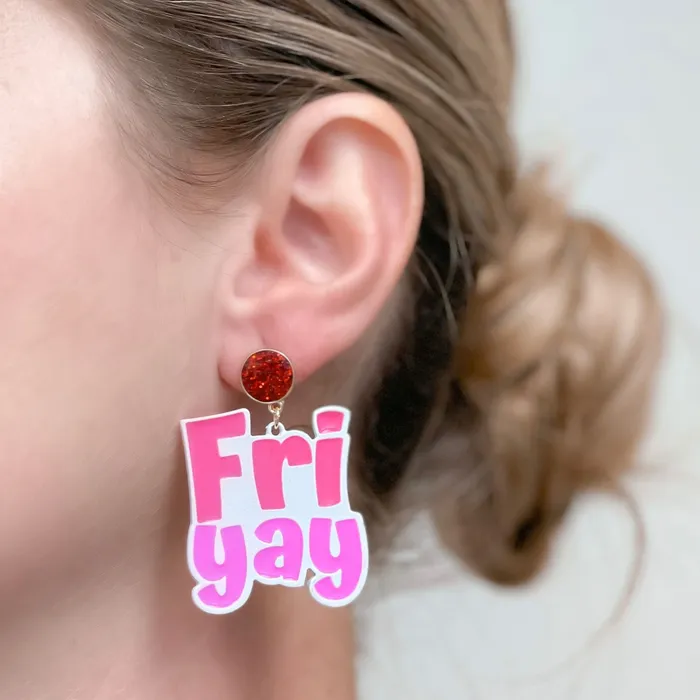Prep Obsessed PR FriYay Enamel Dangle Earrings Earrings
