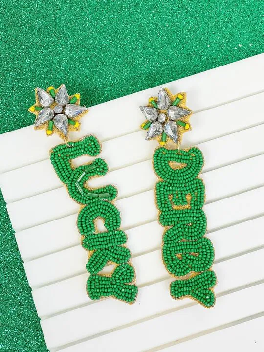 Prep Obsessed TL Earrings Lucky Derby Beaded Dangle Earrings Prep Obsessed TL Earrings Lucky Derby Beaded Dangle Earrings