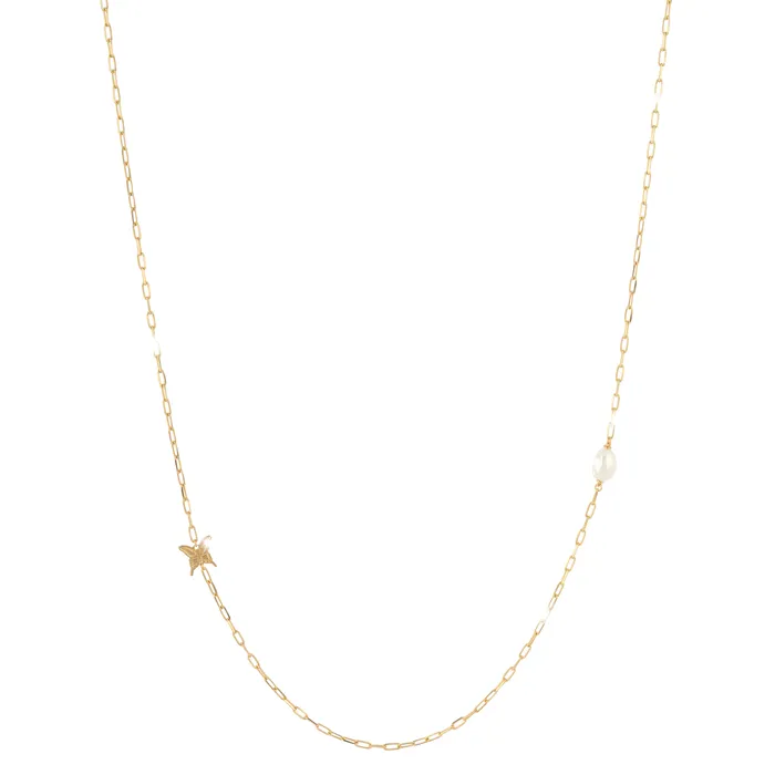 Rebecca Necklaces Rebecca Butterfly 925 Silver Necklace With Pearl Rebecca Necklaces Rebecca Butterfly 925 Silver Necklace With Pearl