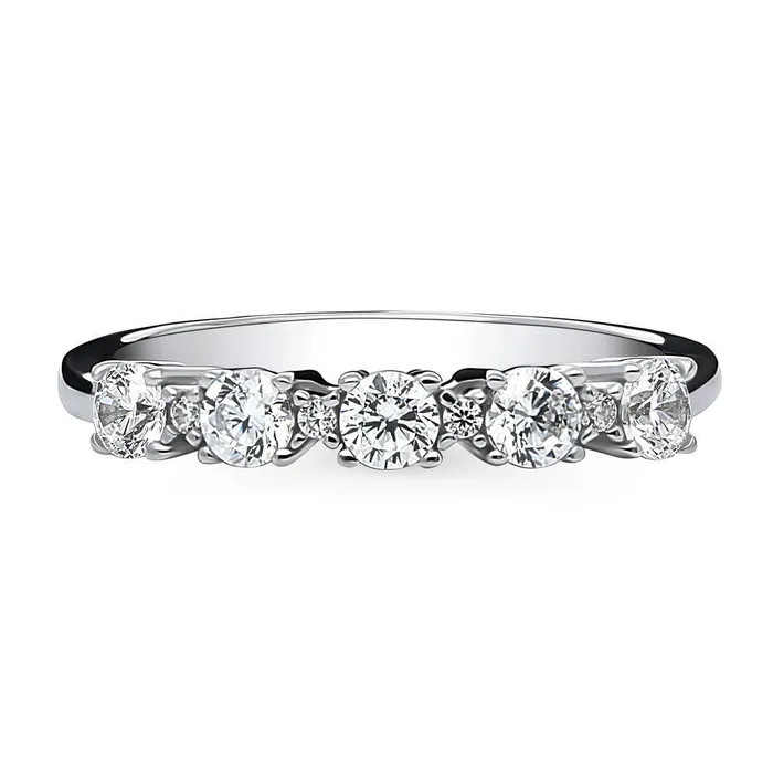 Rings 5Stone CZ Ring in Sterling Silver BERRICLE