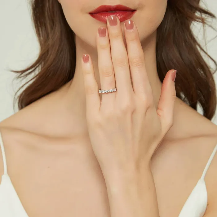 Rings 5Stone CZ Ring in Sterling Silver BERRICLE