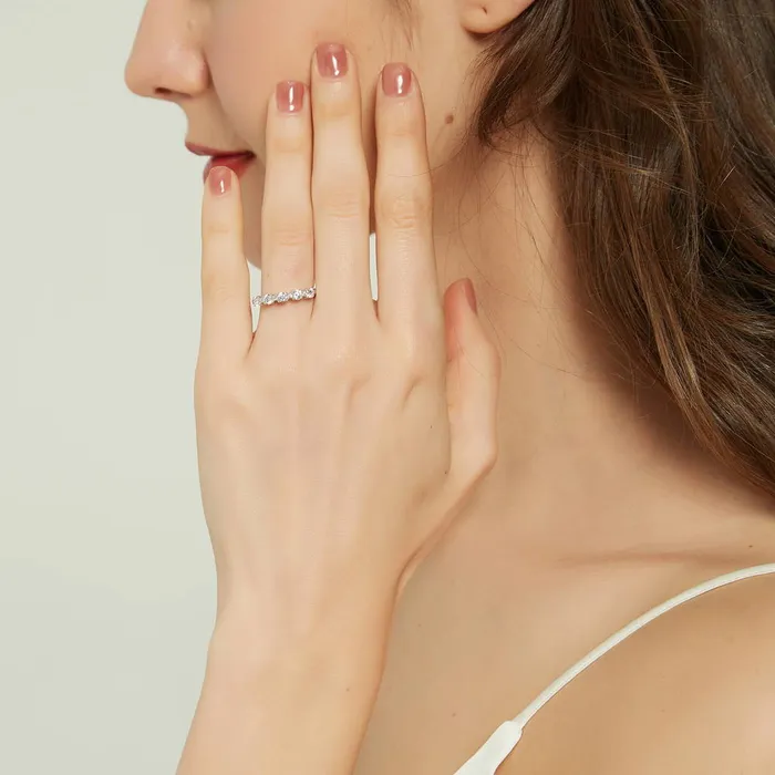 Rings 5Stone CZ Ring in Sterling Silver BERRICLE