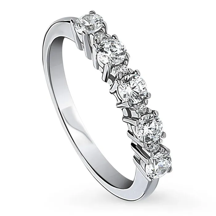 Rings 5Stone CZ Ring in Sterling Silver BERRICLE