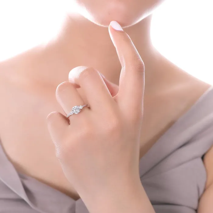 Rings BERRICLE 3Stone 5Stone 125ct CZ Ring Set in Sterling Silver