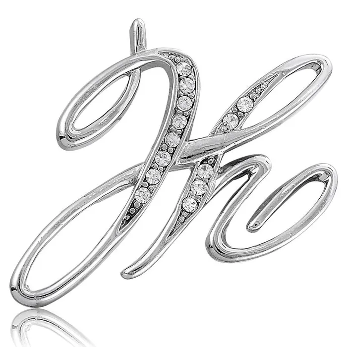 Rings BERRICLE Initial Letter Pin in SilverTone