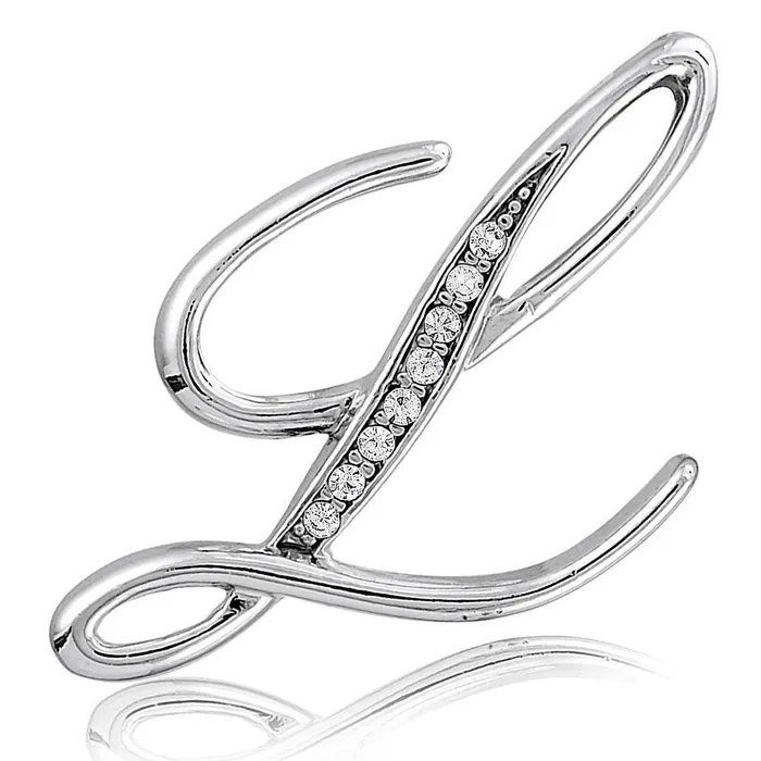 Rings BERRICLE Initial Letter Pin in SilverTone