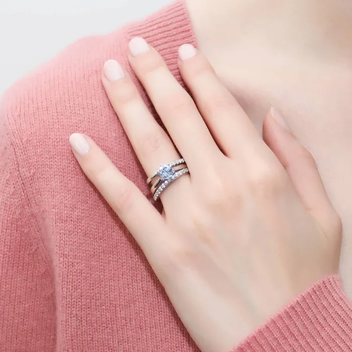 Rings BERRICLE Solitaire 1ct CZ Ring Set in Sterling Silver