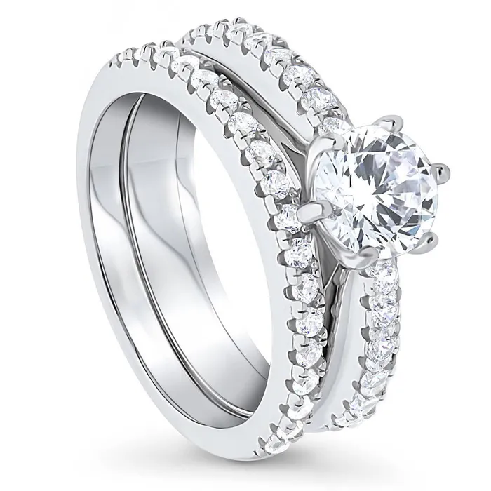 Rings BERRICLE Solitaire 1ct CZ Ring Set in Sterling Silver