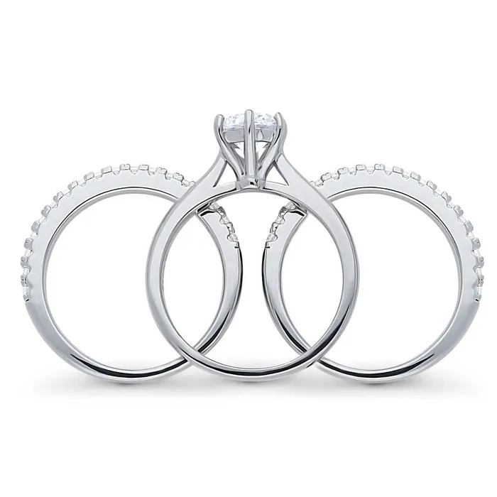 Rings BERRICLE Solitaire 1ct CZ Ring Set in Sterling Silver