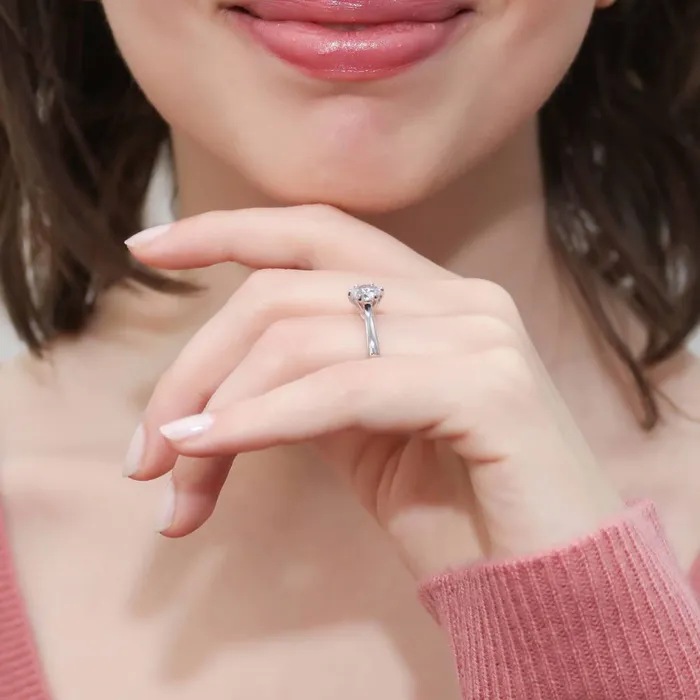 Rings BERRICLE Solitaire 1ct CZ Ring Set in Sterling Silver