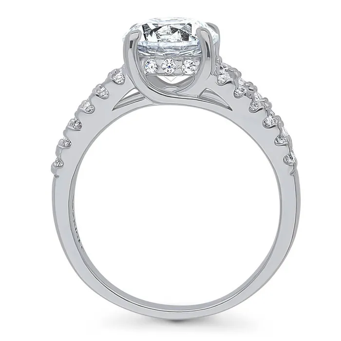 Rings BERRICLE Solitaire 2ct CZ Split Shank Ring in Sterling Silver