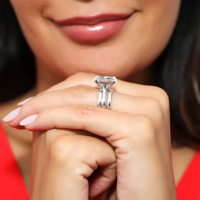 Rings BERRICLE Solitaire 55ct Oval CZ Ring Set in Sterling Silver