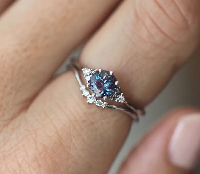 Rings Capucinne Amy Alexandrite Ring Set