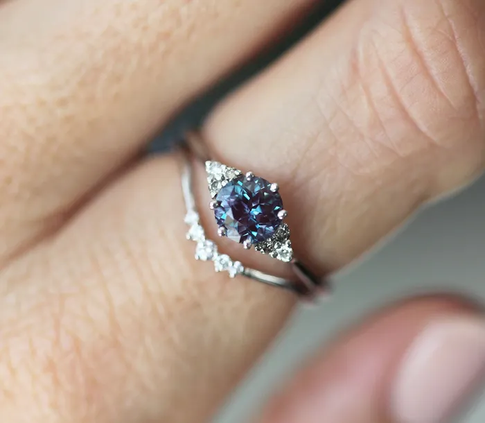 Rings Capucinne Amy Alexandrite Ring Set