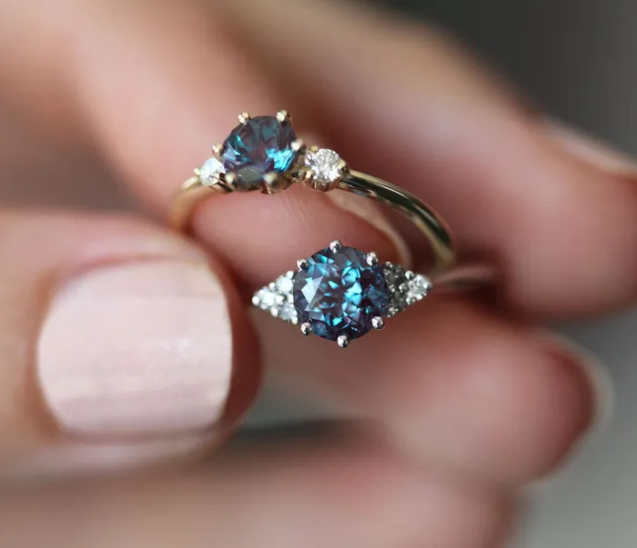 Rings Capucinne Amy Alexandrite Ring Set