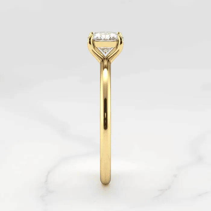 Rings Capucinne Cushion Solitaire Moissanite Ring with 1ct moissanite