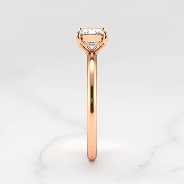 Rings Capucinne Cushion Solitaire Moissanite Ring with 1ct moissanite