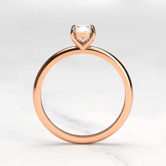 Rings Capucinne Cushion Solitaire Moissanite Ring with 1ct moissanite
