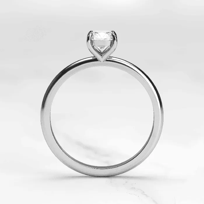 Rings Capucinne Cushion Solitaire Moissanite Ring with 1ct moissanite