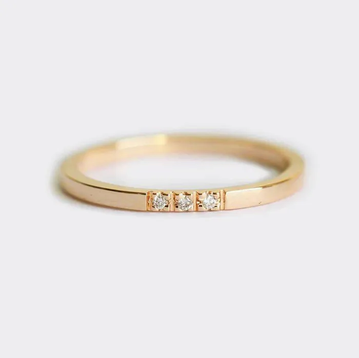 Rings Capucinne Diamond Ring Wedding Band