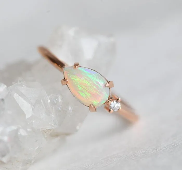 Rings dreamofopal Pamela Pear Opal Ring