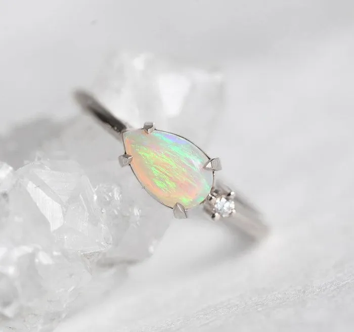 Rings dreamofopal Pamela Pear Opal Ring