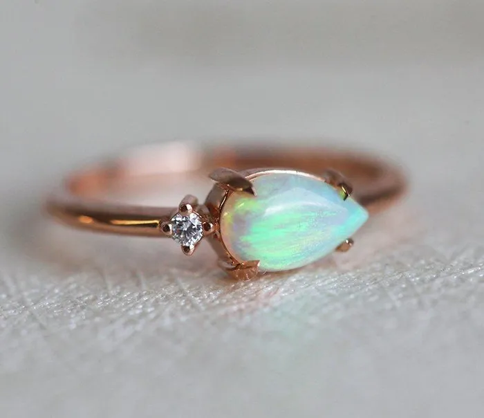 Rings dreamofopal Pamela Pear Opal Ring