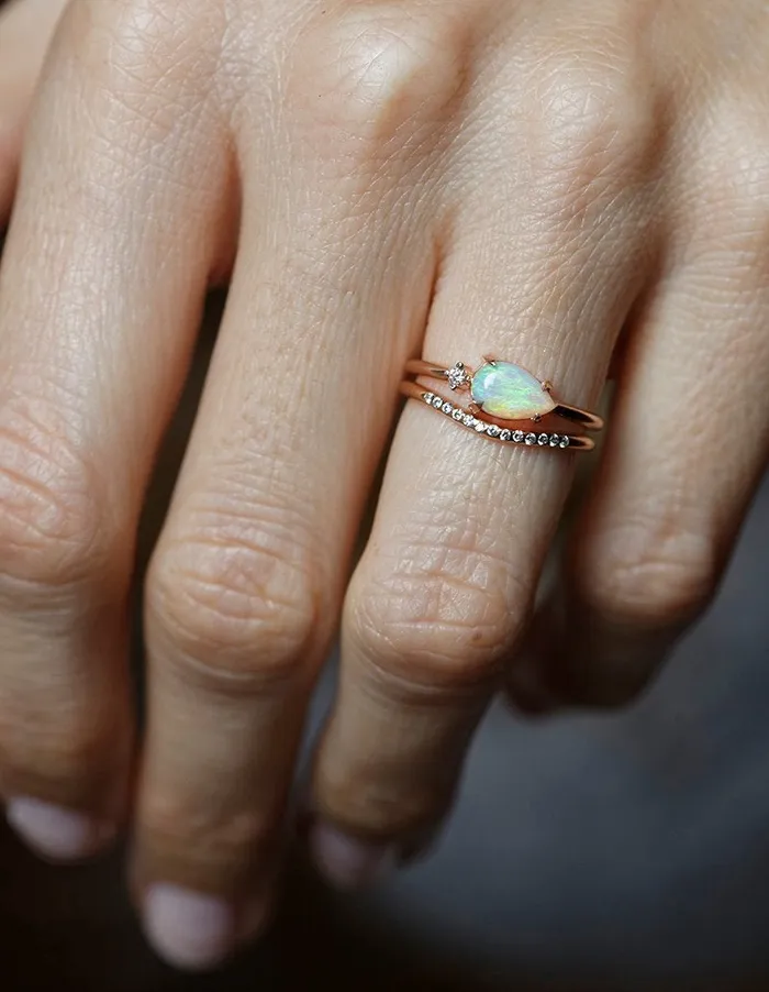 Rings dreamofopal Pamela Pear Opal Ring