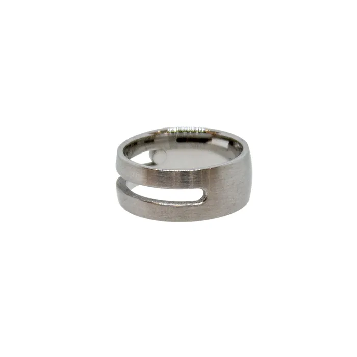 Rings Esprit Esprit Ring Stainles Steel Matt Finish With Stone Size 6