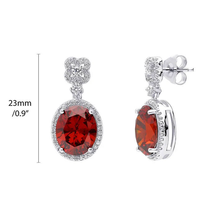 Rings Halo Clover Oval CZ Set in Sterling Silver BERRICLE