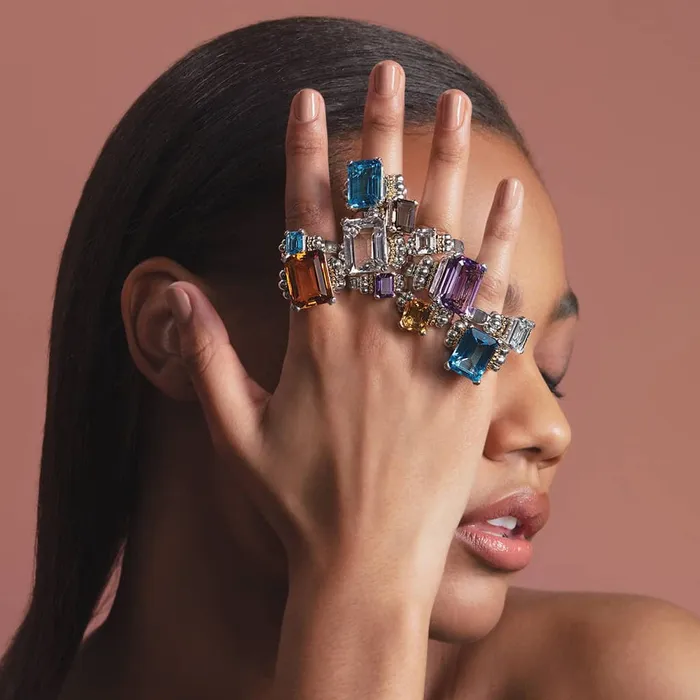 Rings LAGOS Glacier Extra Large EmeraldCut Swiss Blue Topaz Ring Rings LAGOS Glacier Extra Large EmeraldCut Swiss Blue Topaz Ring