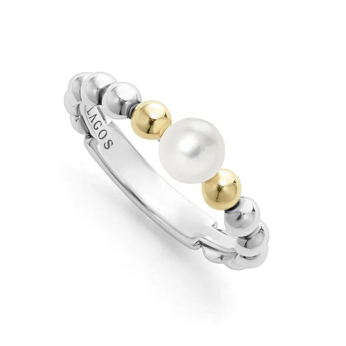 Rings Lagos Luna TwoTone Pearl Ring