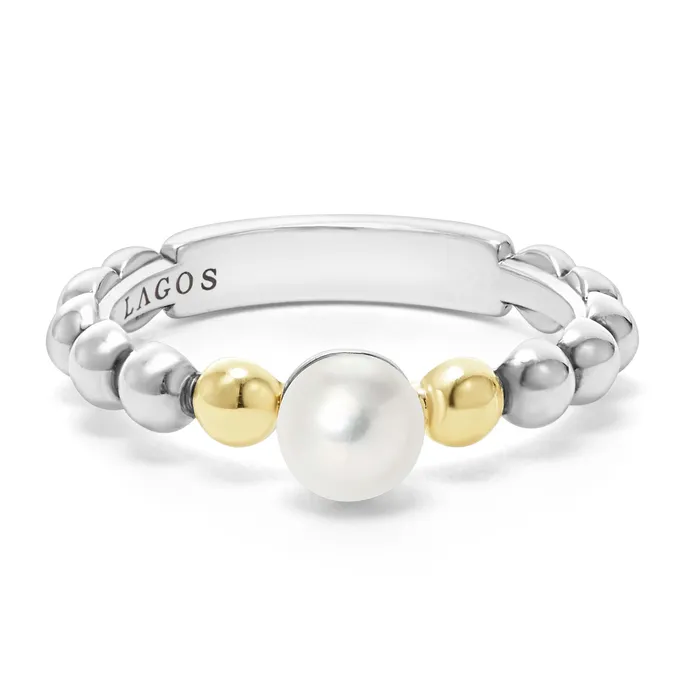 Rings Lagos Luna TwoTone Pearl Ring Rings Lagos Luna TwoTone Pearl Ring