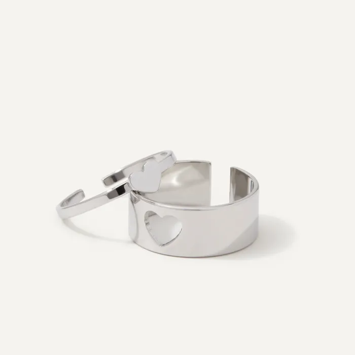 Rings Matching Hearts Ring Set Hearts Valley Jewelry