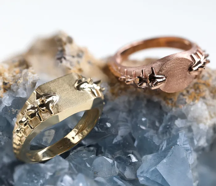 Rings Snake gold signet ring Ready to Ship Capucinne