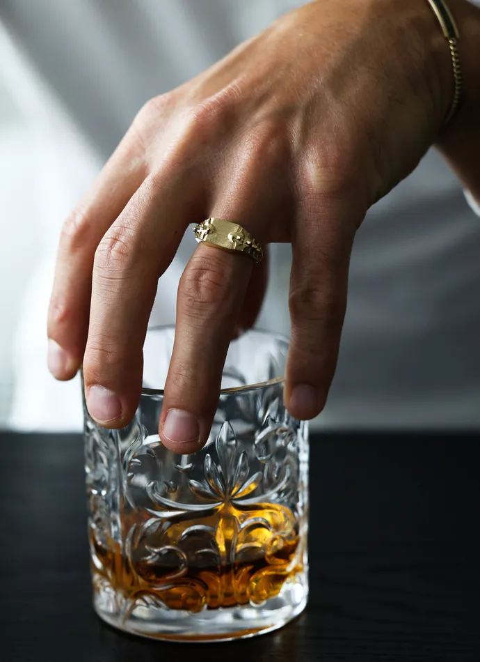 Rings Snake gold signet ring Ready to Ship Capucinne