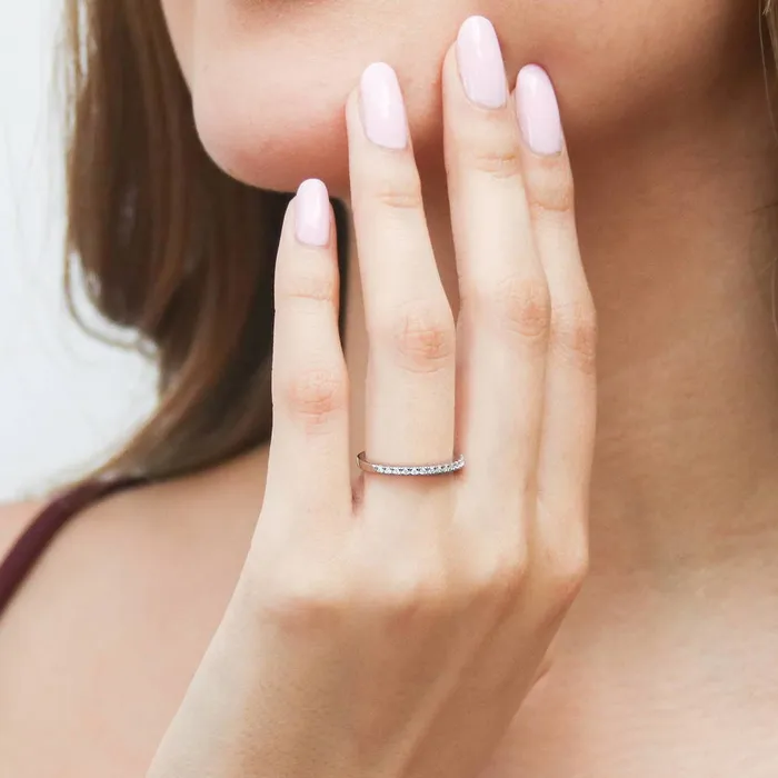 Rings Solitaire 035ct CZ Ring Set in Sterling Silver BERRICLE