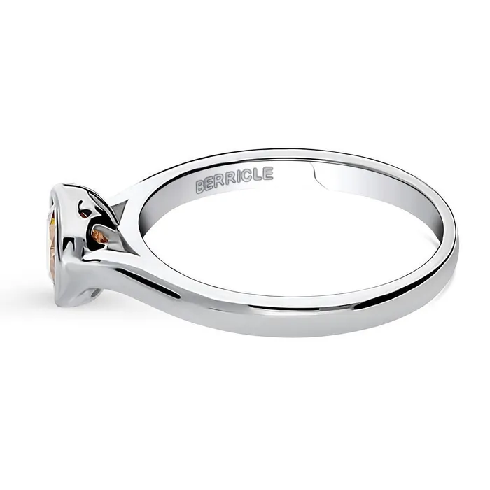 Rings Solitaire Caramel Bezel CZ Ring in Sterling Silver 08ct BERRICLE