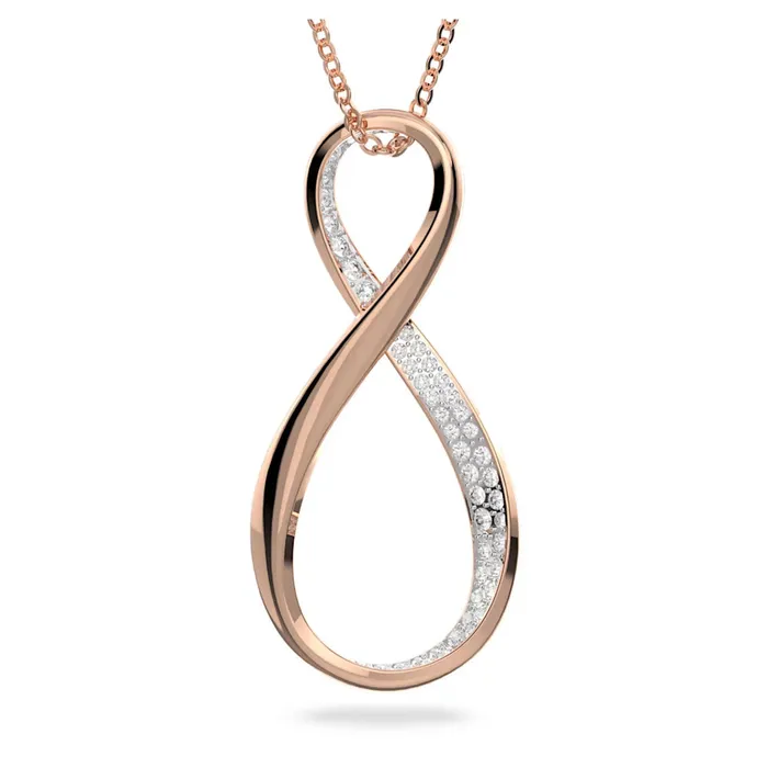 Rings Swarovski Exist Pendant Infinity White Rosegold tone plated Swarovski