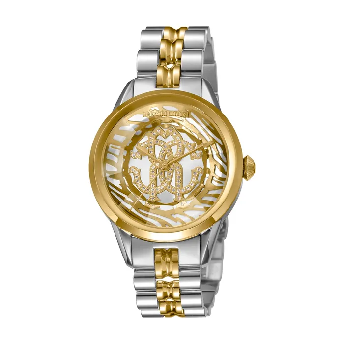 Roberto Cavalli Ladies Watch 2 Tone Metal Bracelet With Animal Printed Dial Roberto Cavalli Bracelets Roberto Cavalli Ladies Watch 2 Tone Metal Bracelet With Animal Printed Dial Roberto Cavalli Bracelets