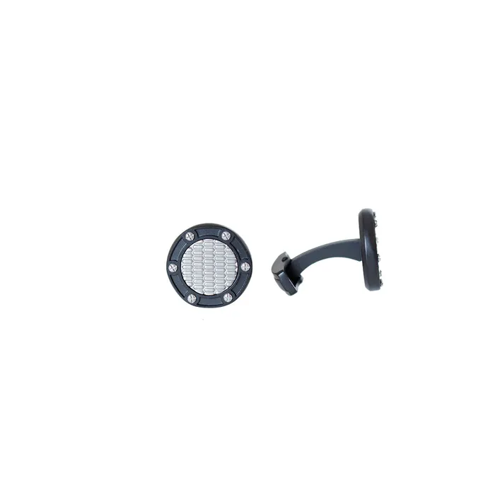 Roberto Cavalli Roberto Cavalli Cufflinks Matte Black With Matte Silver Color Mid Design Rings